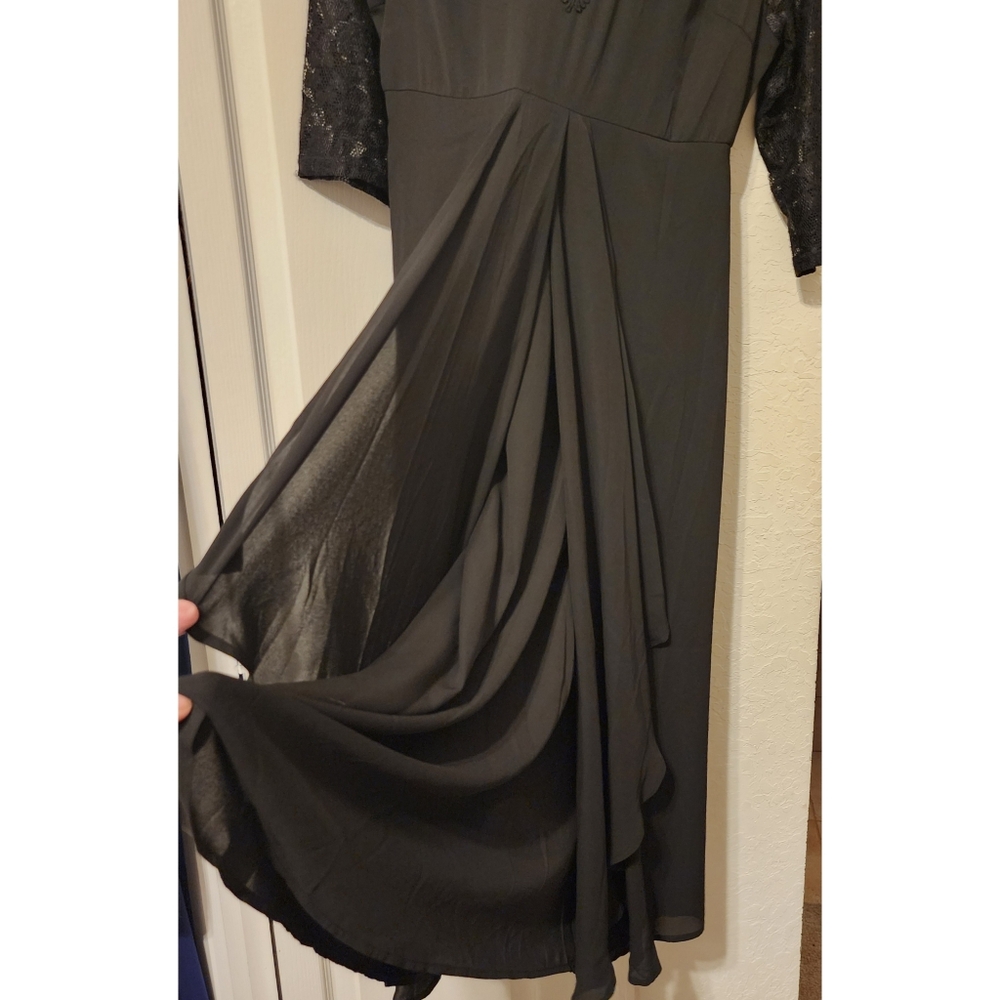 New JustFashionNow Midi Length Dress Formal Black Size XL - Picture 3 of 7